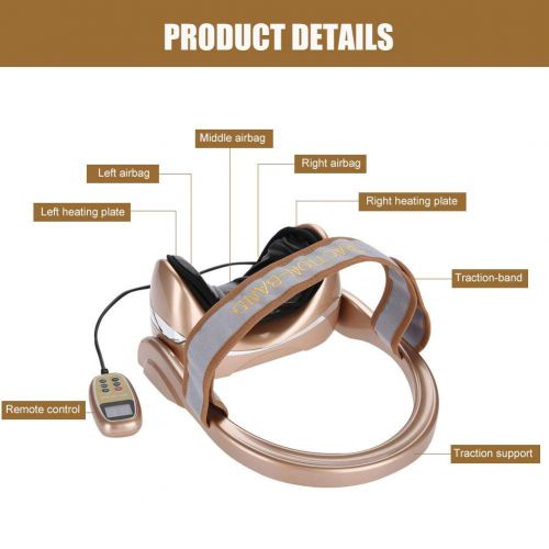  Semme Airbag Pressure Cervical Spine Massager, Multifunctional Neck Vertebra Hot Compress Vibration Massage Device for Relieve Fatigue of The Neck and Shoulder(US Plug)