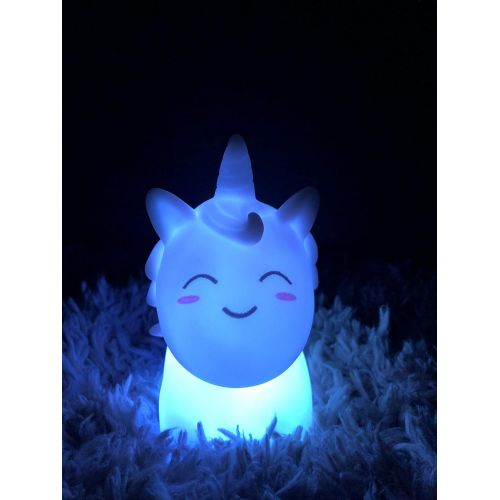  SenMade Magical Unicorn LED Night Light Baby, Children, Kids Sleeping Aid, Boys/Girls Home Decorative Lamp for Bedroom/Desk/Table/Birthday/Gift/Party/Holidays, Battery Operated - W