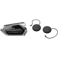 Sena 50R 3-Button Motorcycle Bluetooth Headset w/Sound by Harman Kardon Integrated Mesh Intercom System (Dual) and 50R Speakers with Sound by Harman Kardon, Black