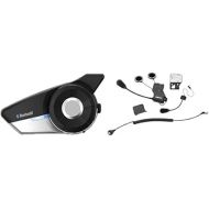Sena 20S EVO Motorcycle Bluetooth Headset Communication System with HD Speakers (Single Pack) and Universal Helmet Clamp Kit for CB/Audio of Honda Goldwing (20S, 20S EVO, 30K)
