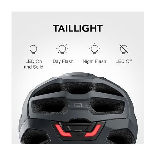  Sena C1 Smart Cycling Helmet with Bluetooth Intercom and Smartphone Connectivity for Music, GPS, and Phone Calls