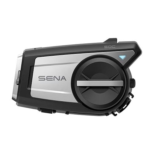 Sena 50C Motorcycle Communication & 4K Camera System Bundle with Universal Clamp Kit