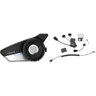 Sena 20S EVO Motorcycle Bluetooth Headset Communication System with HD Speakers (Dual Pack) and Universal Helmet Clamp Kit for CB/Audio of Honda Goldwing (20S, 20S EVO, 30K)