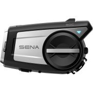 Sena 50C Motorcycle Communication & 4K Camera System with Sound by Harman Kardon Integrated Mesh Communication Headset with Premium Microphone & Speakers,Black