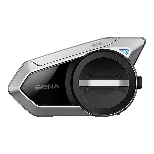  Sena 50S Motorcycle Jog Dial Communication Bluetooth Headset w/Sound by Harman Kardon Integrated Mesh Intercom System & SC-A0325 High Definition Speakers, Improved Bass and Clarity