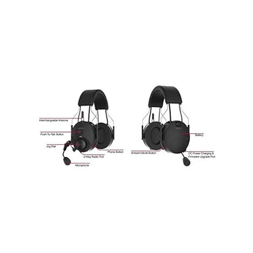  Sena Tufftalk-01 Black Earmuff Bluetooth Communication and Intercom Headset