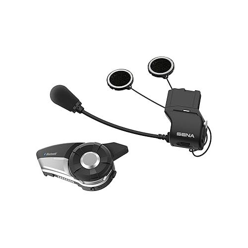  Sena Adult Motorcycle Bluetooth Headset Communication System (Black, Dual Pack w/HD Speakers), 2 Pack