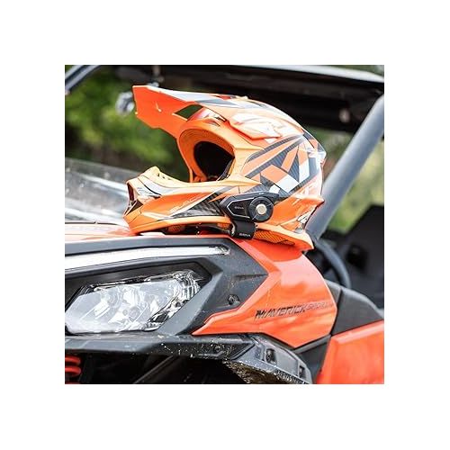  Sena 30K Motorcycle Bluetooth Headset Mesh Communication System, Black, Single Pack with HD Speakers (Renewed)