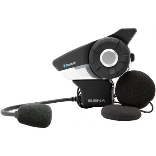  Sena 20S EVO Motorcycle Bluetooth Headset Communication System with HD Speakers,Black (Renewed)