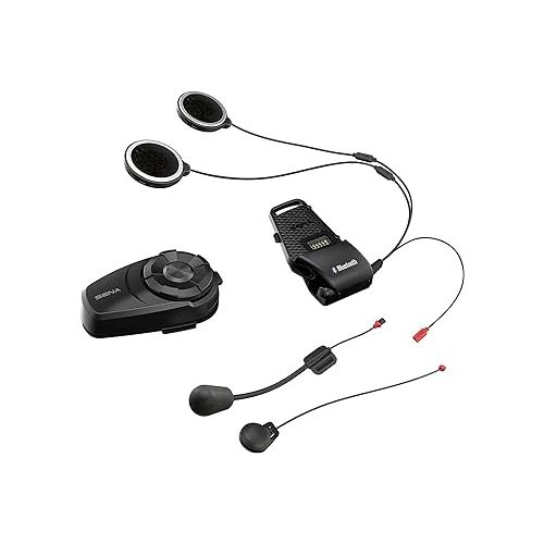  Sena 10S Motorcycle Bluetooth Headset Communication System, Dual Pack (Renewed)