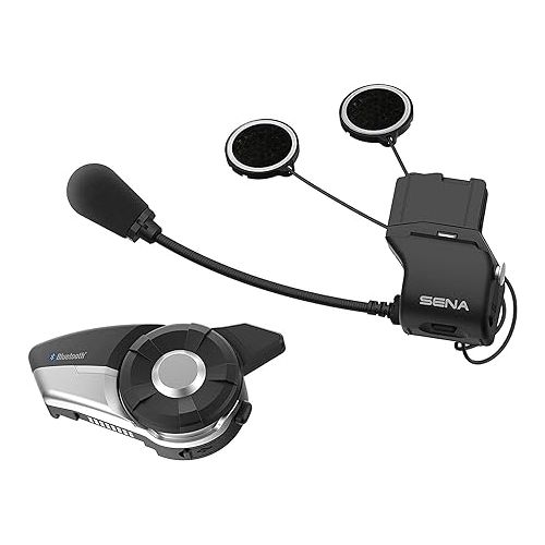  Sena 20S EVO Motorcycle Bluetooth Headset Communication System with HD Speakers,Black