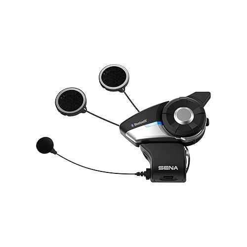  Sena 20S EVO Motorcycle Bluetooth Headset Communication System with HD Speakers,Black