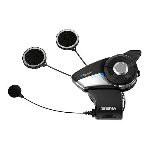  Sena 20S EVO Motorcycle Bluetooth Headset Communication System with HD Speakers,Black