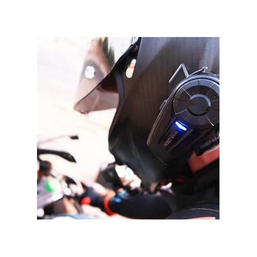  Sena 10C EVO Motorcycle Bluetooth Camera & Communication System with HD Speakers,Black