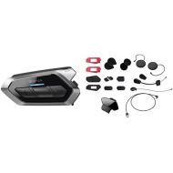 Sena 50R 3-Button Motorcycle Bluetooth Headset w/Sound by Harman Kardon Integrated Mesh Intercom System (Single) and 50R Accessory Kit, Black, One Size