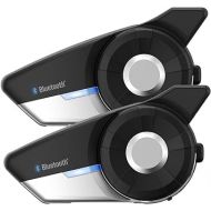 Sena 20S-EVO-01D Motorcycle Bluetooth Headset Communication System, 2 Pack , Black