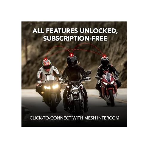  Sena 50S Motorcycle Jog Dial Communication Bluetooth Headset w/Sound by Harman Kardon Integrated Mesh Intercom System Premium Microphone & Speakers, Single