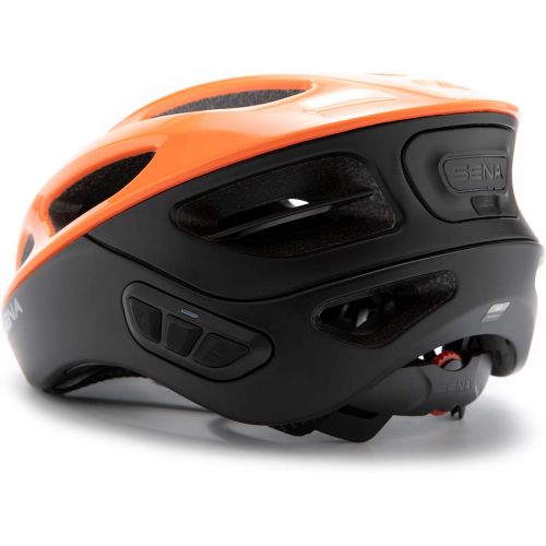  [아마존베스트]Sena R1 Smart Cycling Helmet (Electric Tangerine, Medium)