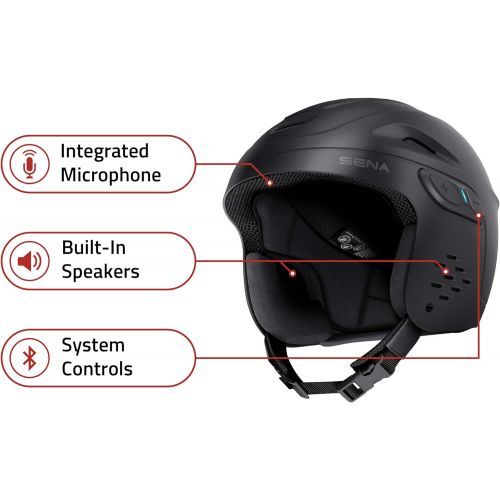  [아마존베스트]Sena Latitude Snow Helmet with Built in Speakers and Microphone, Bluetooth Intercom, Hands-Free Open Communication, Listen to Music