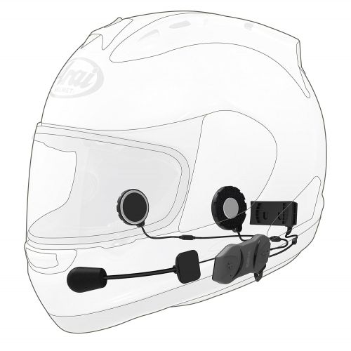  Sena 10R-01D Low Profile Motorcycle Bluetooth Communication System (Dual).