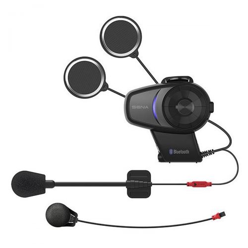  Sena 10S-01 Single Bluetooth Headset & Intercom Motorcycle Communication System, Black