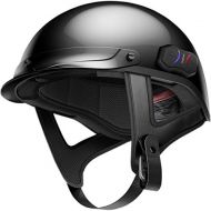 LaLShop Sena Cavalry Half Bluetooth Helmets - Gloss Black Large