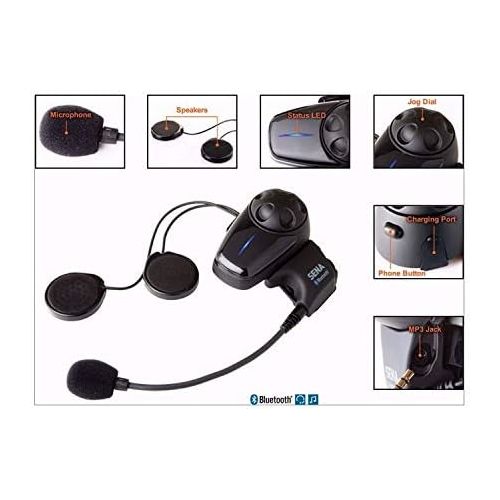  Sena SMH10-11 Motorcycle Bluetooth Headset  Intercom with Universal Microphone Kit (Single)