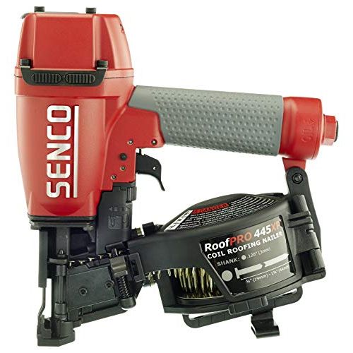  Senco 8V0001N 1-3/4 15 Degree Angle Wire Coil Nailer, Red/Gray - 445Xp