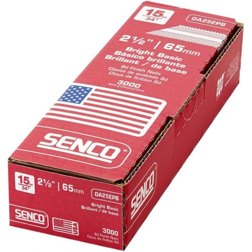  Senco DA25EPB 15 Gauge by 2-1/2 inch Length Bright Basic Finish Nail (3,000 per box)