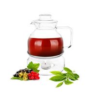 Sendez Teekanne mit Stoevchen 1,5 Liter Set Teezubereiter aus Borosilikatglas Glaskanne