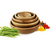 Sendez Beech Bowl 16cm Bowl Fruit Bowl Wooden Decorative Bowl, Snack Bowl