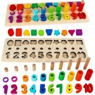 Sendida Montessori Puzzle Building Blocks, 87 Pieces, Age 3+ Years, Educational Toy for Toddlers