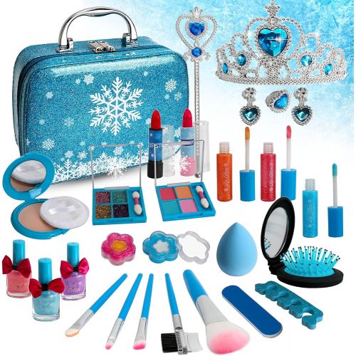  Sendida Kids Makeup Kit for Girls, Kids Play Real Washable Makeup Kit Cosmetics Toys Gift for Little Girls Toddlers Dress up Set, Birthday Gift Toys for 4 6 Years Girls