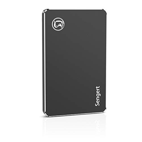  2.5 500GB Ultra Slim Portable External Hard Drive Sengert USB3.0 Mobile HDD Storage Compatible for PC, Desktop, Laptop, Xbox One, Xbox 360(Black)