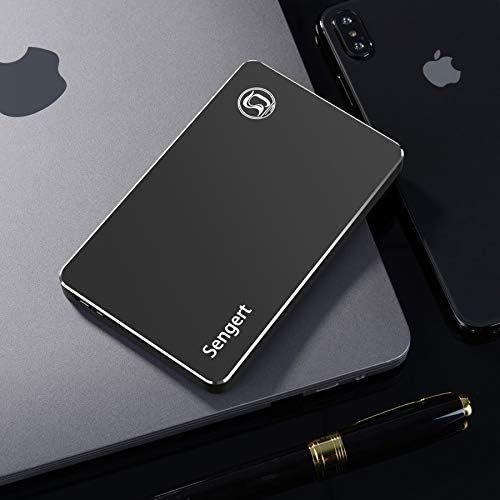  2.5 500GB Ultra Slim Portable External Hard Drive Sengert USB3.0 Mobile HDD Storage Compatible for PC, Desktop, Laptop, Xbox One, Xbox 360(Black)