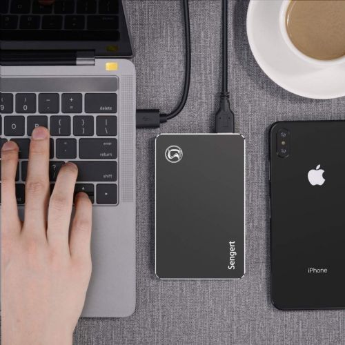  2.5 500GB Ultra Slim Portable External Hard Drive Sengert USB3.0 Mobile HDD Storage Compatible for PC, Desktop, Laptop, Xbox One, Xbox 360(Black)