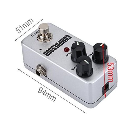  [아마존베스트]Dilwe Electric Guitar Effects Pedal, Mini Compressor Sustainer Effects Pedal Instrument Accessories