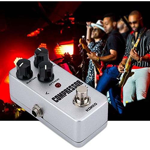  [아마존베스트]Dilwe Electric Guitar Effects Pedal, Mini Compressor Sustainer Effects Pedal Instrument Accessories