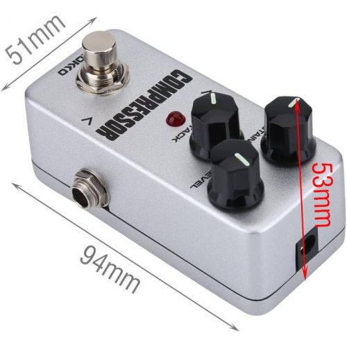  [아마존베스트]Dilwe Electric Guitar Effects Pedal, Mini Compressor Sustainer Effects Pedal Instrument Accessories