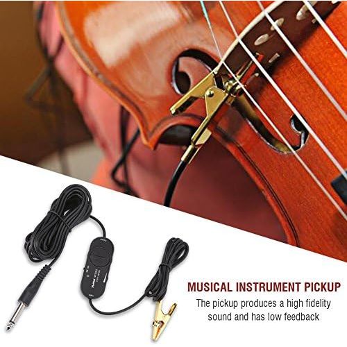  [아마존베스트]VGEBY Pickup for Violin Pickup w/Adjustable Volume Musical Instrument Accessory