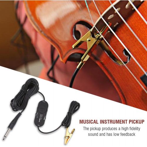  [아마존베스트]VGEBY Pickup for Violin Pickup w/Adjustable Volume Musical Instrument Accessory