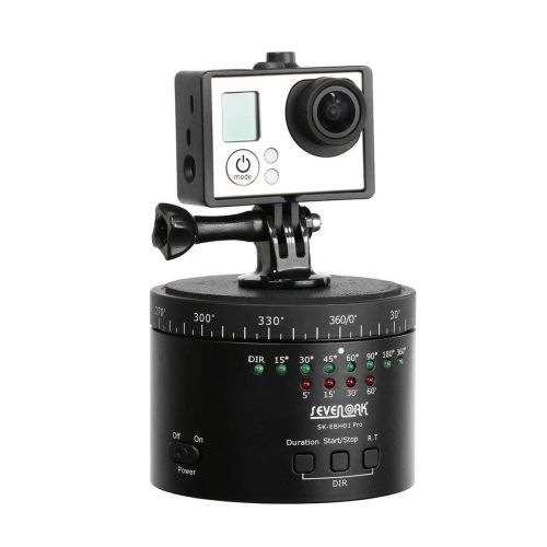  SeniorMar SEVENOAK SK-EBH01 Pro Electronic Panorama Delay Time Lapse Ball Tripod Head Gimbal with Tripod-mountable Turntable Base