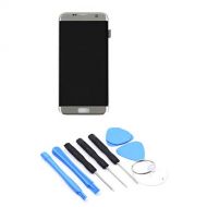 SeniorMar Display Touch Screen Digitizer Assembly Frame for Samsung S7 Edge G935F/G935AVTP Smartphone Screen Repair Accessories - Silver