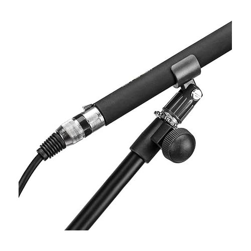 젠하이져 Sennheiser MKH-416 Short Interference Tube Microphone Bundle with H&A Tripod Microphone Stand with Telescoping Boom, Value Series XLR M to F Professional Microphone Cable - 25'