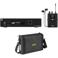 Sennheiser XSW IEM Set Stereo in-Ear Wireless Monitoring System A: 476 to 500 MHz (509146) Bundle with Auray Carrying Bag for Wireless System
