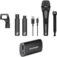 Sennheiser XSW-D VOCAL SET XS1 Dynamic Microphone with RAVPower Luster 6700mAh Charger & Fastener Straps 10-Pack Bundle