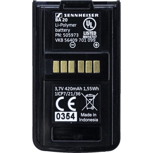 젠하이져 Sennheiser BA 20 Recharging Battery Pack for AVX EKP