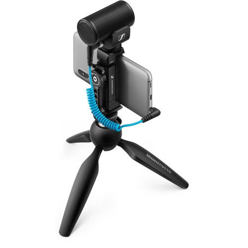 젠하이져 Sennheiser MKE 200 Mobile Kit Ultracompact Camera-Mount Directional Microphone with Smartphone Recording Bundle