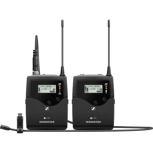 젠하이져 Sennheiser EW 500 G4 2-Person Camera-Mount Wireless Combo Microphone System Kit (GW1: 588 to 608 MHz)