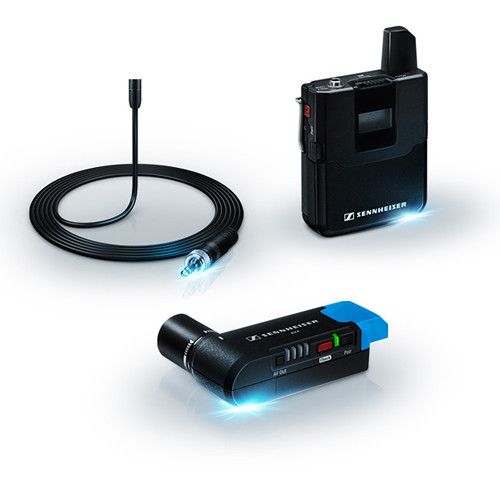젠하이져 Sennheiser AVX-MKE2 SET Digital Camera-Mount Wireless Omni Lavalier Microphone System with Case Kit (1.9 GHz)